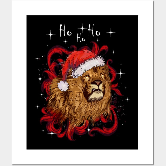 lion face christmas humor sweater Wall Art by Collagedream